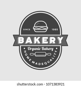 Bakery badge vector logo icon illustration
