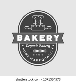 Bakery badge vector logo icon illustration
