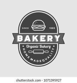Bakery badge vector logo icon illustration
