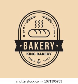 Bakery badge vector logo icon illustration

