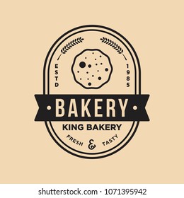 Bakery badge vector logo icon illustration
