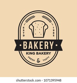 Bakery badge vector logo icon illustration
