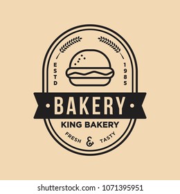 Bakery badge vector logo icon illustration
