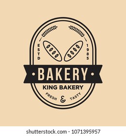 Bakery badge vector logo icon illustration
