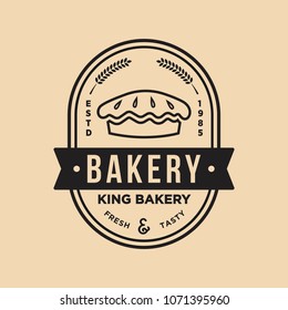 Bakery badge vector logo icon illustration
