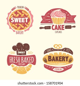 Bakery badges set