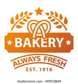 Bakery badgesand logo icon thin modern style vector collection set