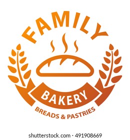 Bakery badgesand logo icon thin modern style vector collection set