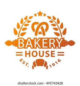 Bakery badgesand logo icon thin modern style vector collection set