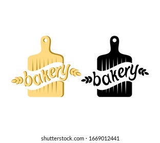 Bakery, bakehouse and bake shop, logo design. Food, confectionery, sweet-shop and pastry-shop, vector design and illustration