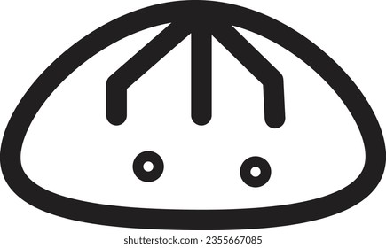 Bakery Bakpao Bread Outline Icon