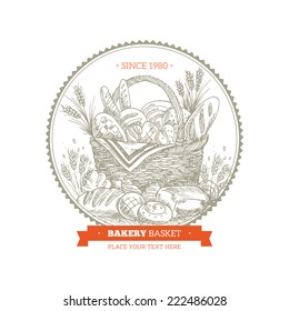 Bakery Basket Round Template