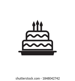 Images Photos Et Images Vectorielles De Stock De Icone Gateau D Anniversaire Illustration Vectorielle Joyeux Anniversaire Gateau Pour La Fete D Anniversaire Avec Trois Bougies Similaires Shutterstock