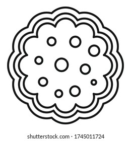 Bakery biscuit icon. Outline bakery biscuit vector icon for web design isolated on white background