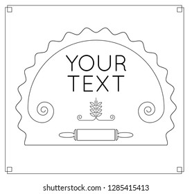 bakery brand design. vectoral line art.