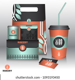 Bakery Branding Mock up and packaging design