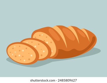Bäckerei Brot Kuchen Gebäck isoliert Konzept. Vektorgrafik flaches Grafikdesign Element Illustration