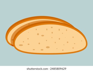 Bakery bread cake pastry isolated concept. Vector flat graphic design element illustration