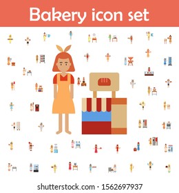 Bakery, bread color icon. Bakery icons universal set for web and mobile