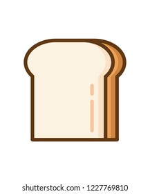 bakery bread flat icon