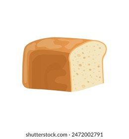 Bakery bread flat vector illustration on white background