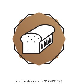 bakery bread food label emblem logo. vector design.
