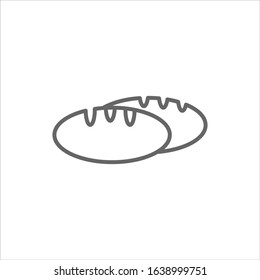 Bakery bread icon outline style vector eps 10