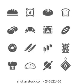 Bakery/ bread icons set.