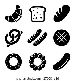 Bakery and Bread Icons Set