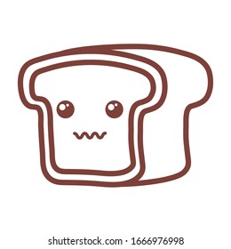 bakery bread , line style icon vector illustration design