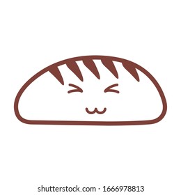 bakery bread , line style icon vector illustration design