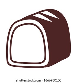 bakery bread, line style icon vector illustration design