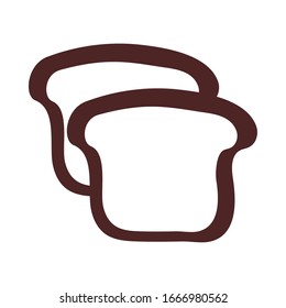 bakery bread, line style icon vector illustration design
