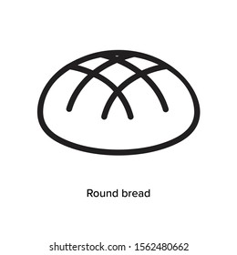 Bakery bread linear icon. Burger, croissant, baguette, pizza, round bread, rolls. Thin line contour symbol. Isolated vector outline illustration