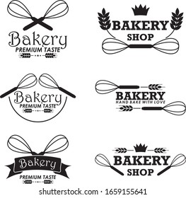 bakery and bread logo template vector