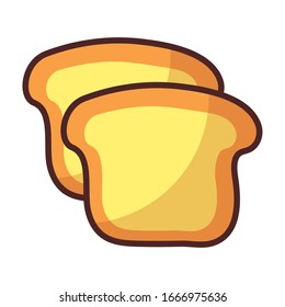 bakery bread on white background vector illustration design