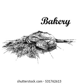 Bakery Bread on a Wooden Table