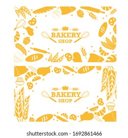 Panadería, panadería y pastelería Vector