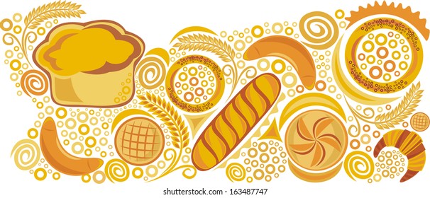 Bakery bread vector illustration