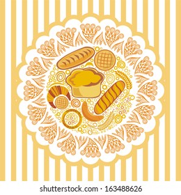 Bakery bread vector illustration