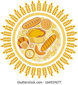 Bakery bread vector illustration