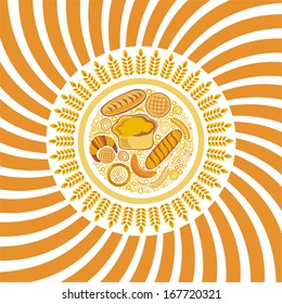 Bakery bread vector illustration