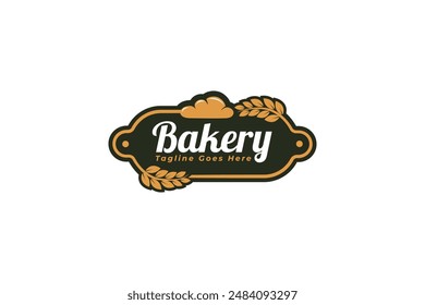 Bakery Bread with Wheat is suitable for bakery and food catering companies. Label logo design inspiration