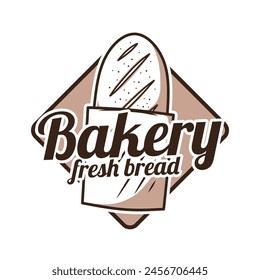 Bakery brown logo design template