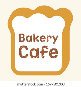 Bakery cafe bread shape logo
