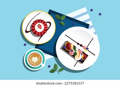 Bakery Cake Cafe Ingredient Vector Set