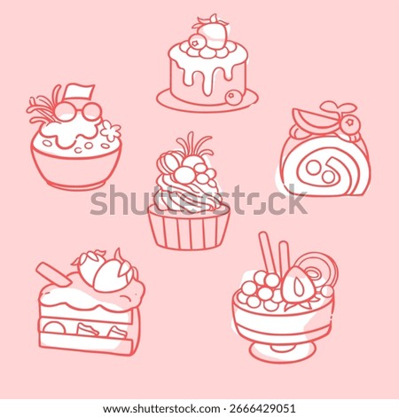 Bakery Cake Dessert Background Icon