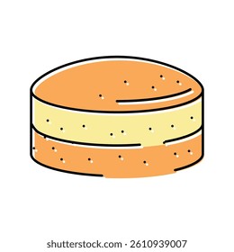 bakery cake food dessert color icon vector. bakery cake food dessert sign. isolated symbol illustration