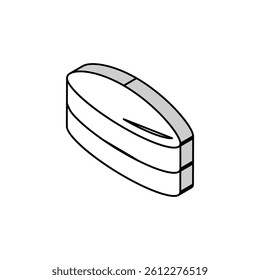 bakery cake food dessert isometric icon vector. bakery cake food dessert sign. isolated symbol illustration