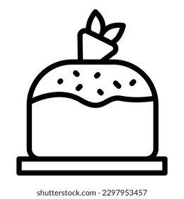 Bakery cake icon outline vector. Dish food. Australian food